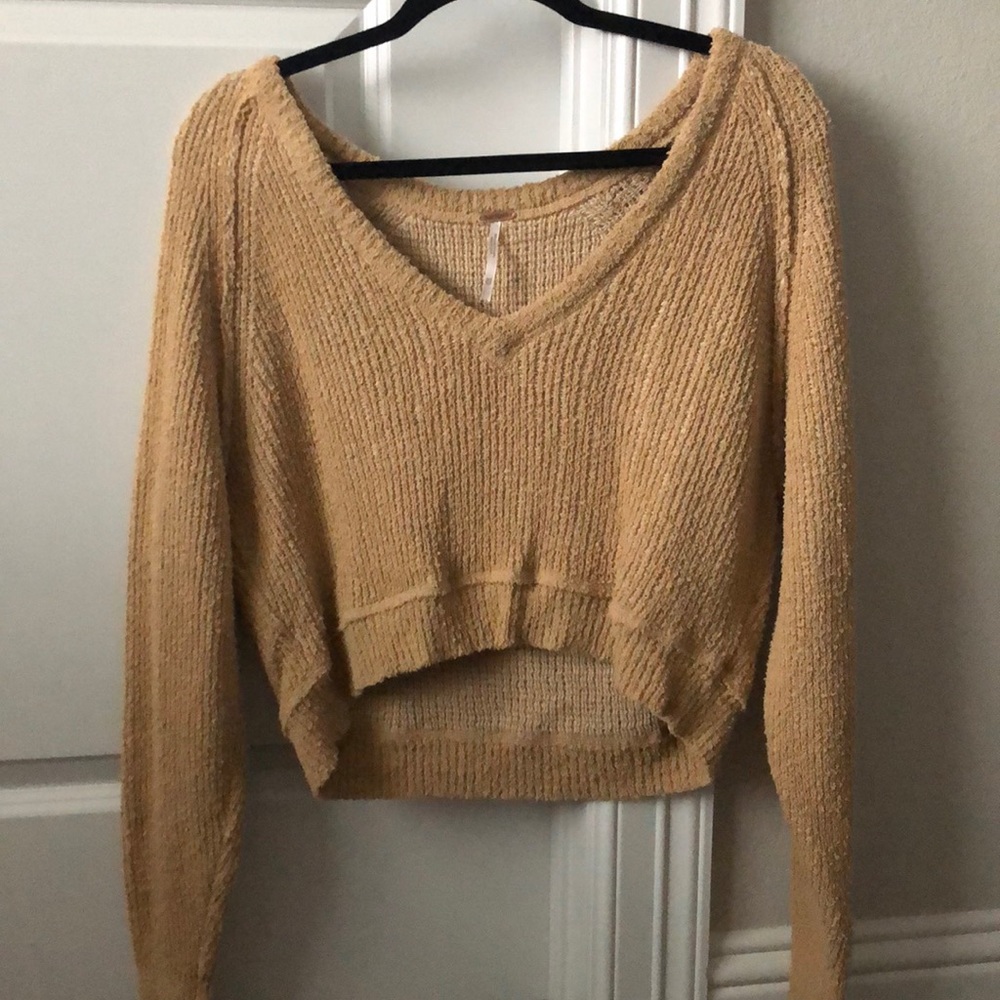 Yellow cropped sweater